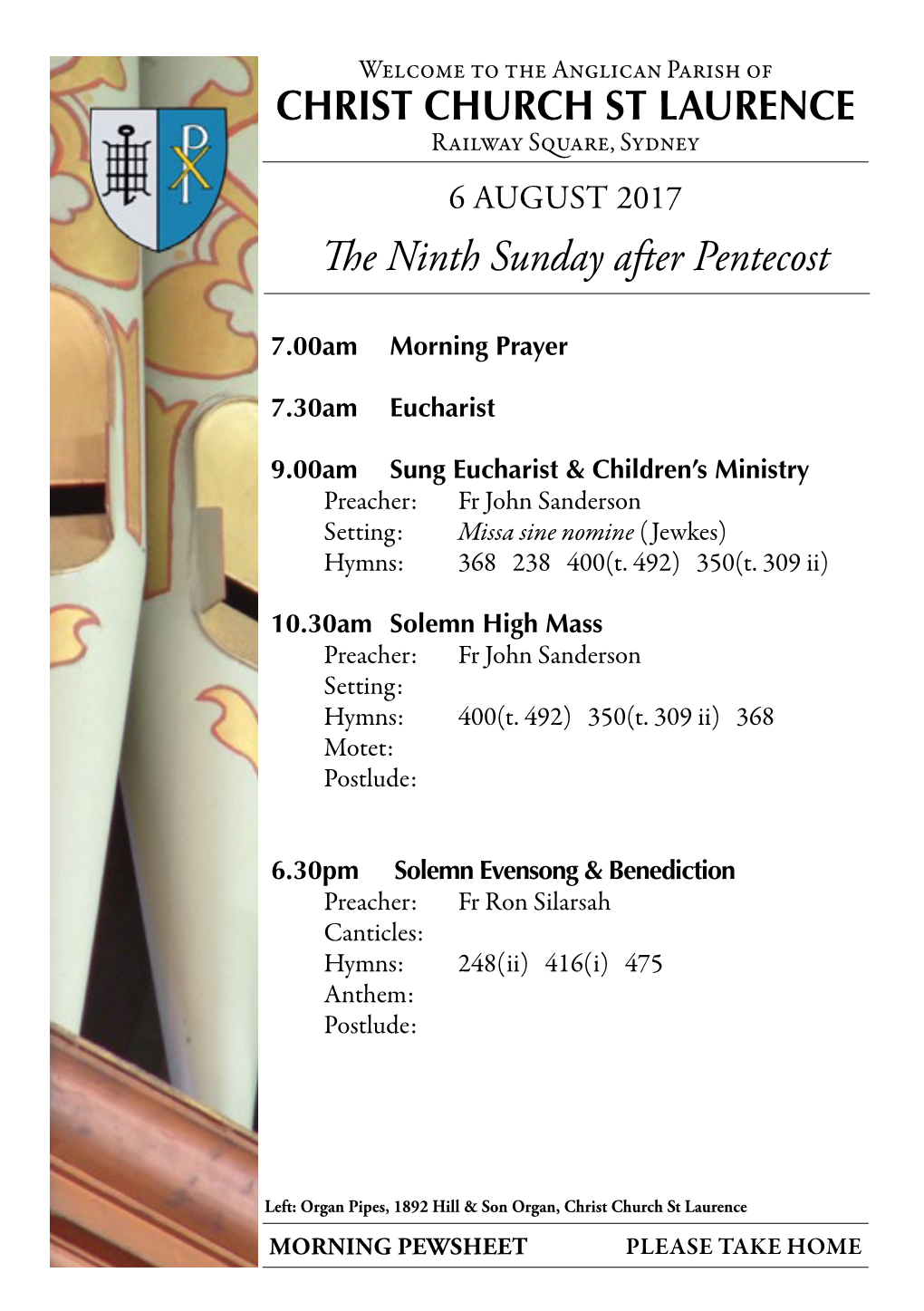 The Ninth Sunday After Pentecost