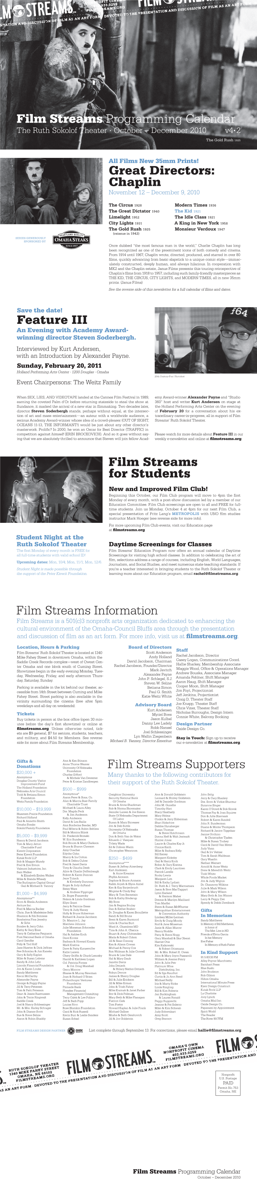 Film Streams Programming Calendar the Ruth Sokolof Theater