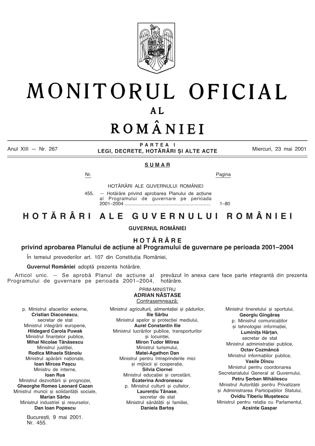 Monitorul Oficial Partea I