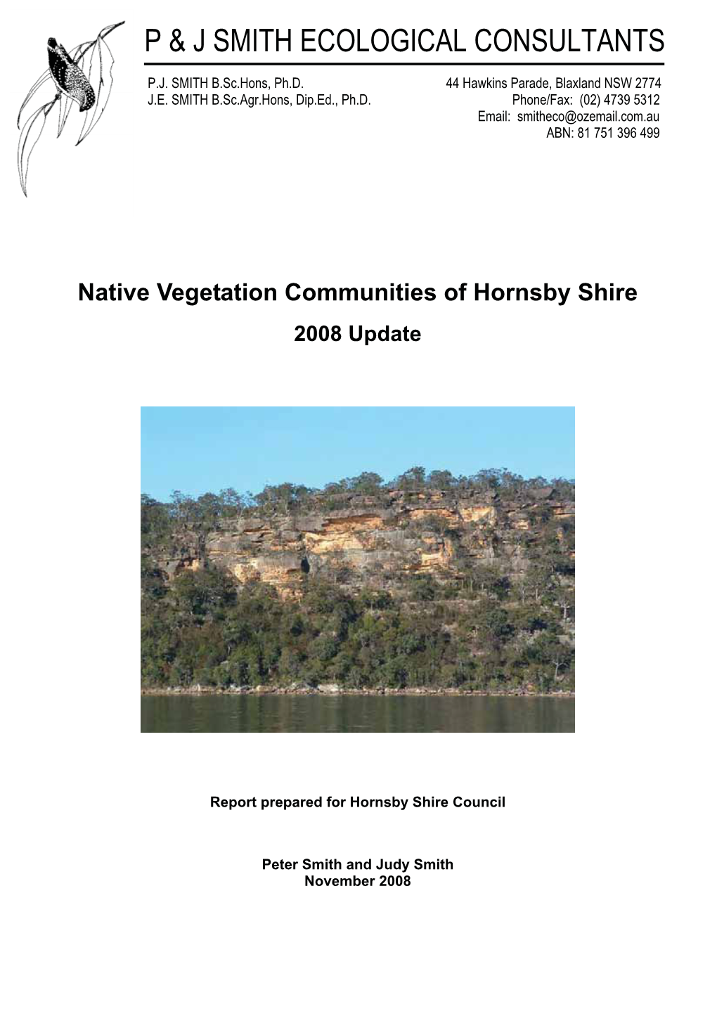 Native Vegetation Communities of Hornsby Shire Council