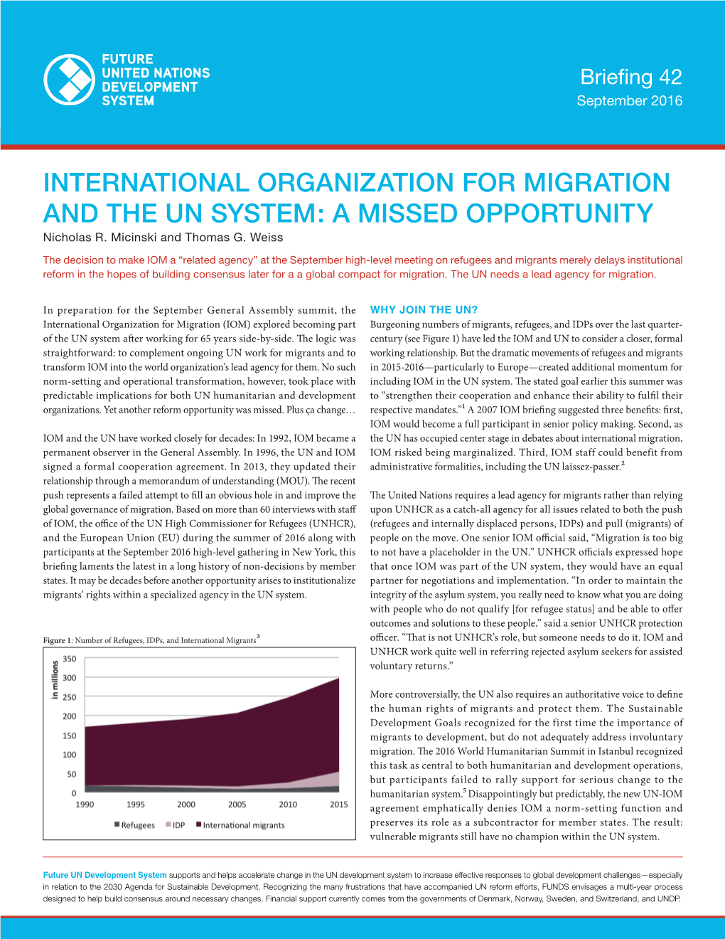 'International Organization for Migration and the UN System: A