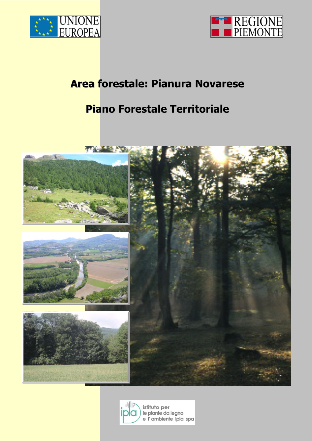 Pianura Novarese Piano Forestale Territoriale