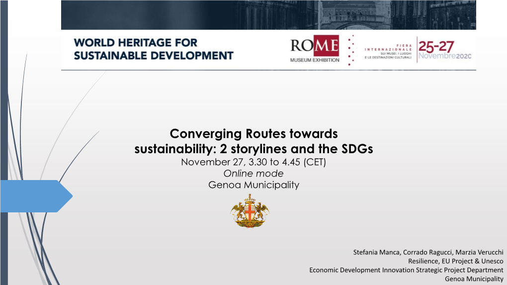 RO.ME Genoa City Intervention 27 Nov Unesco-Lighthouse1.Pdf