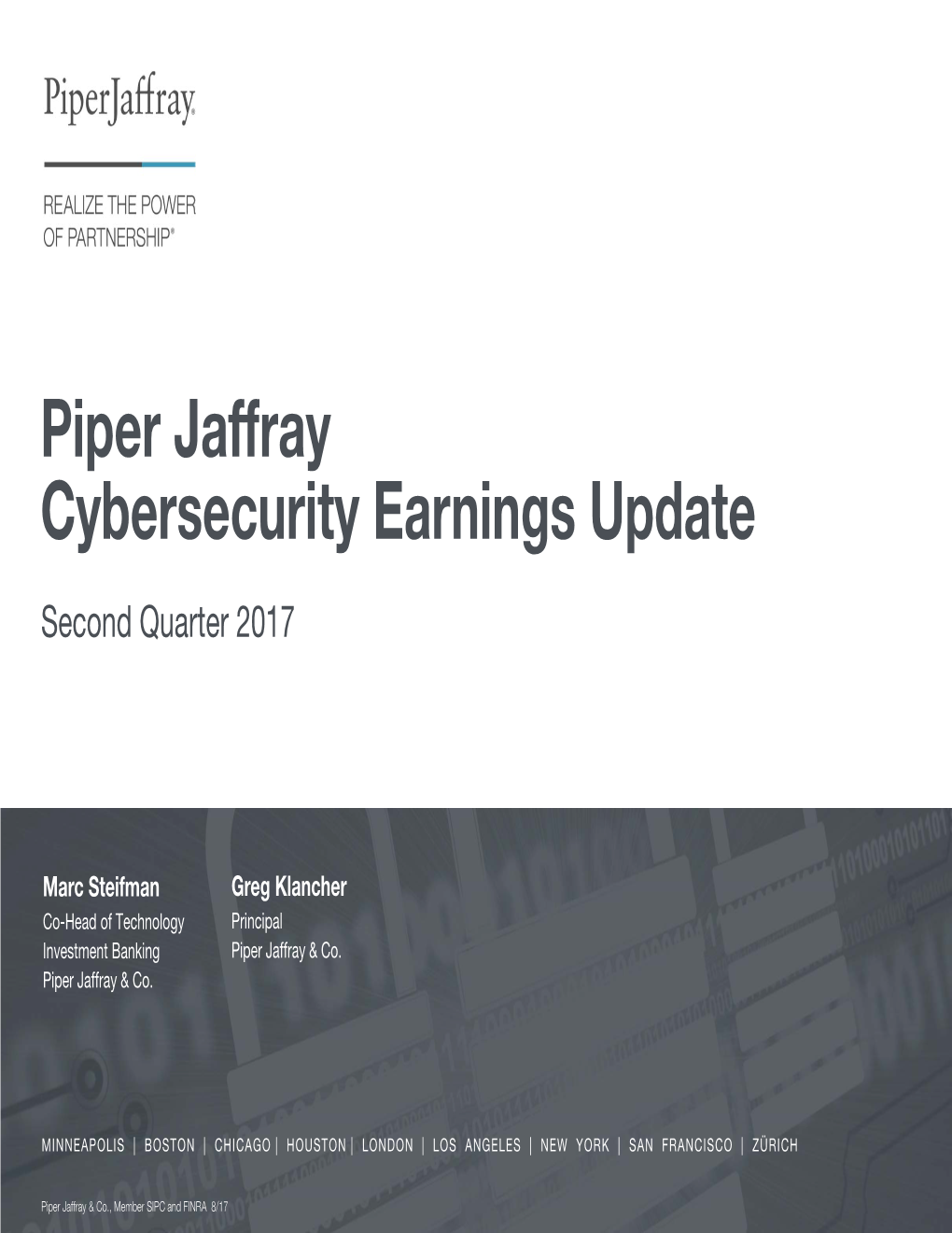 Piper Jaffray Cybersecurity Earnings Update