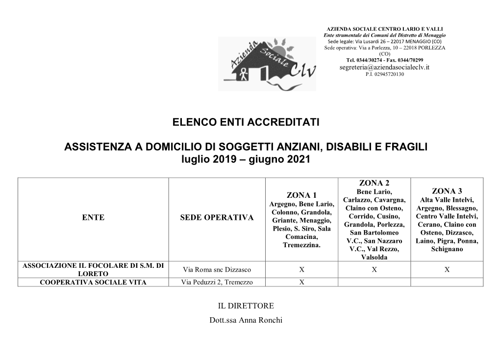 Pdf Elenco Enti Accreditati (Luglio 2019