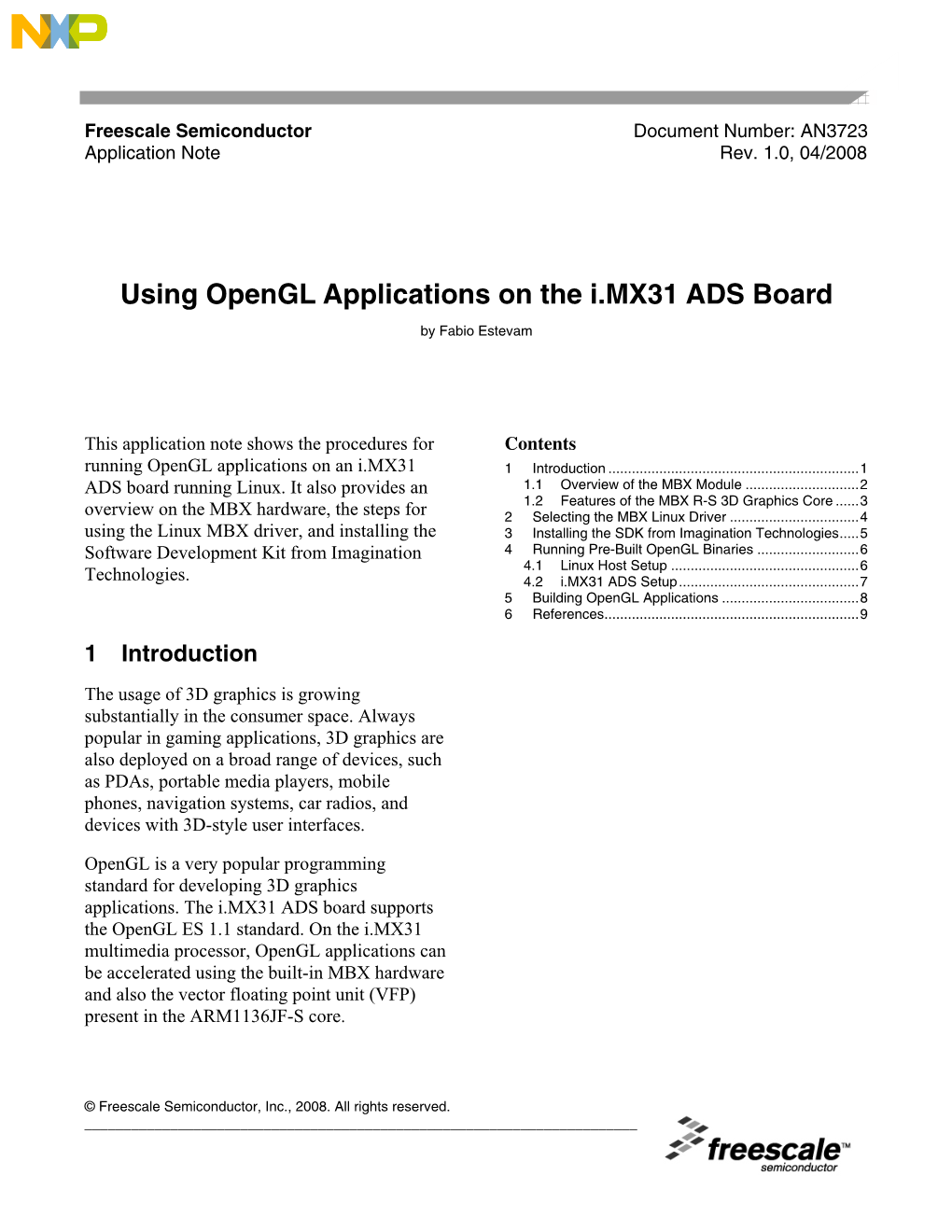 Using Opengl Applications on the I.MX31 ADS Board by Fabio Estevam