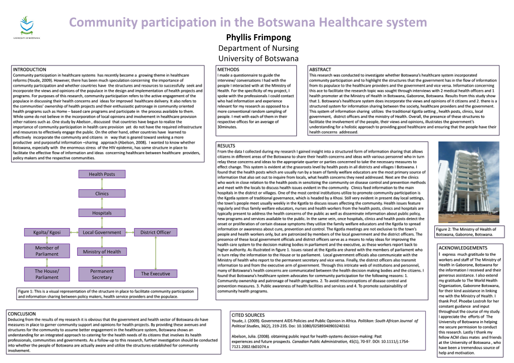Community Participation in the Botswana Healthcare System