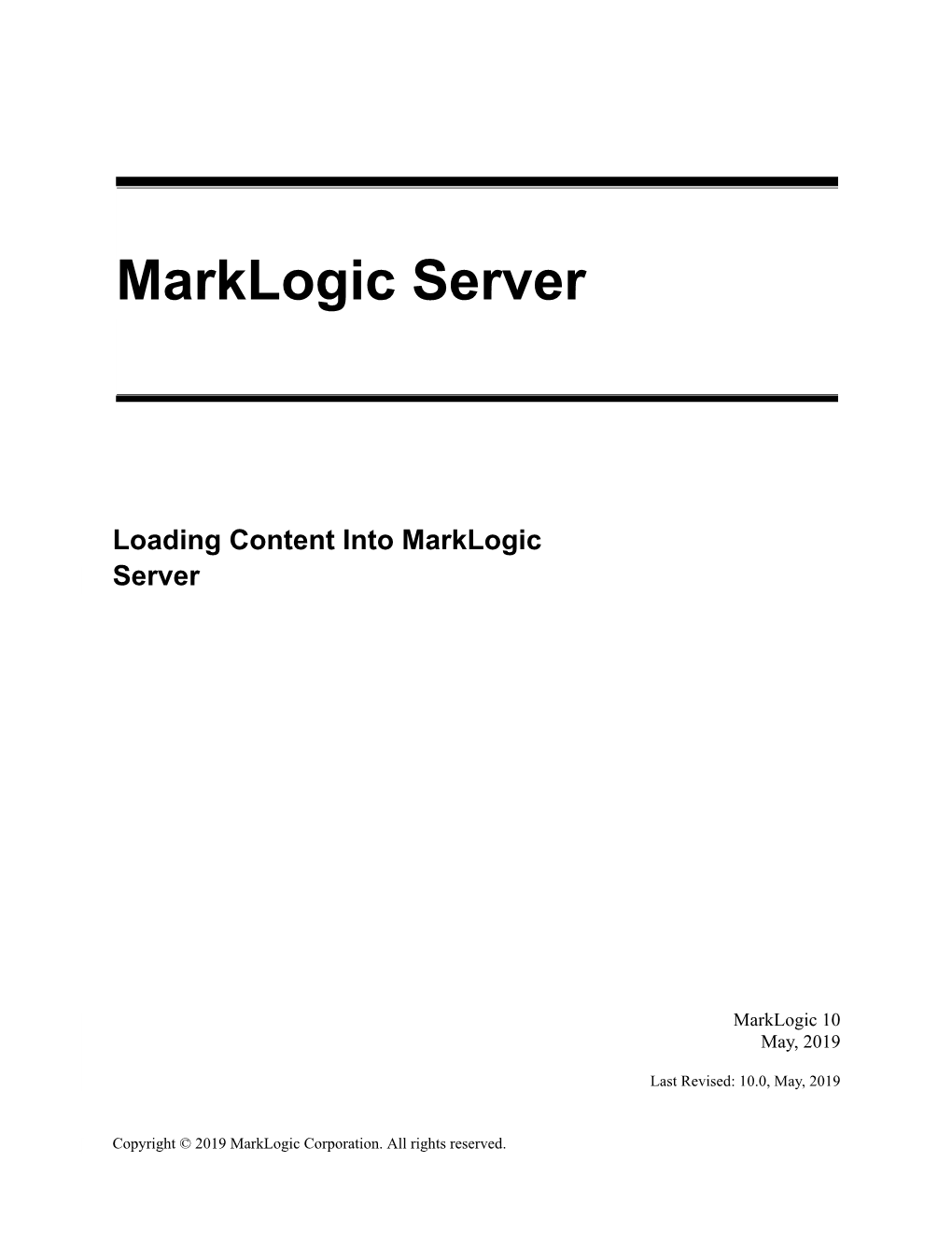 Loading Content Into Marklogic Server