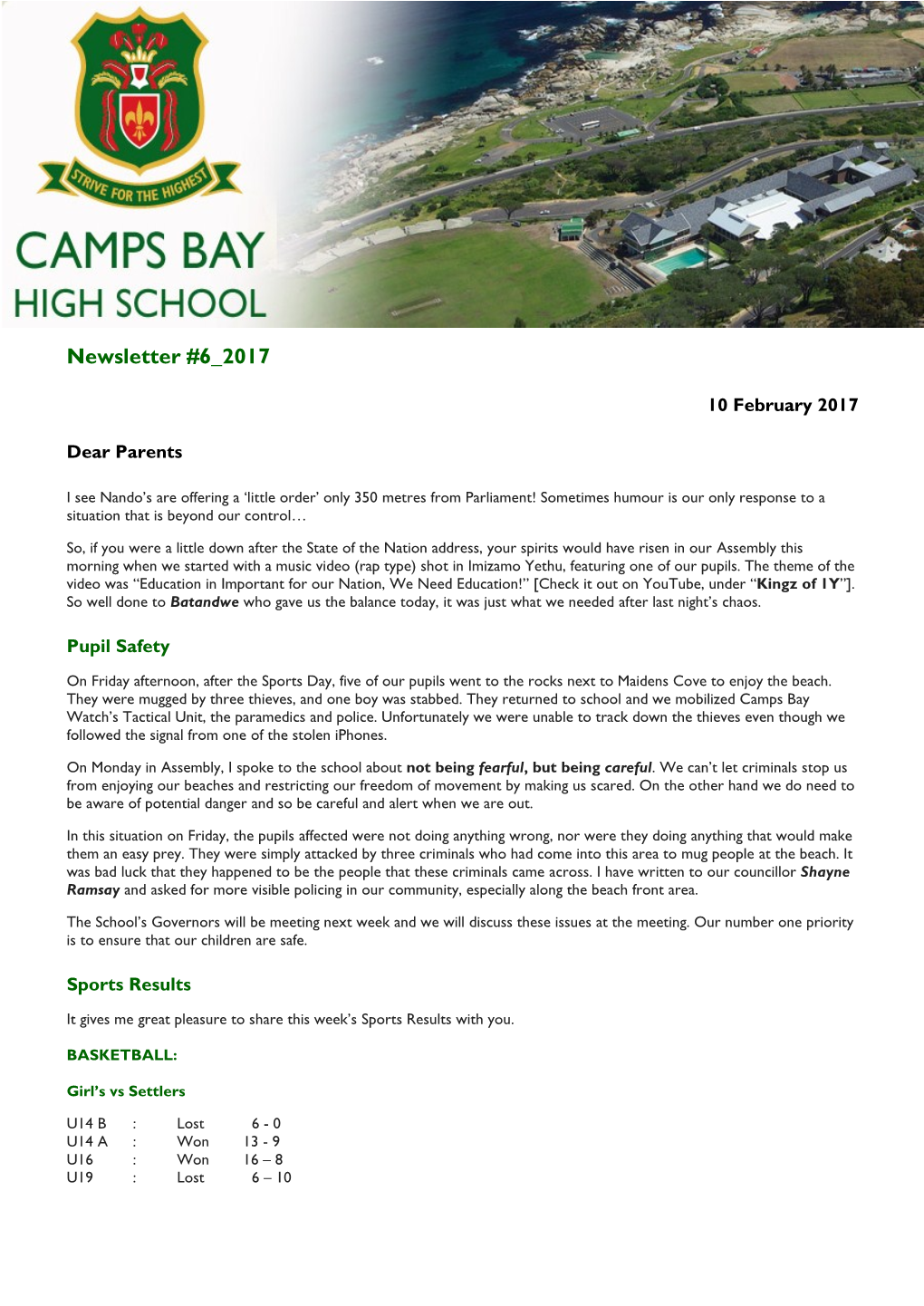 Newsletter #6 2017