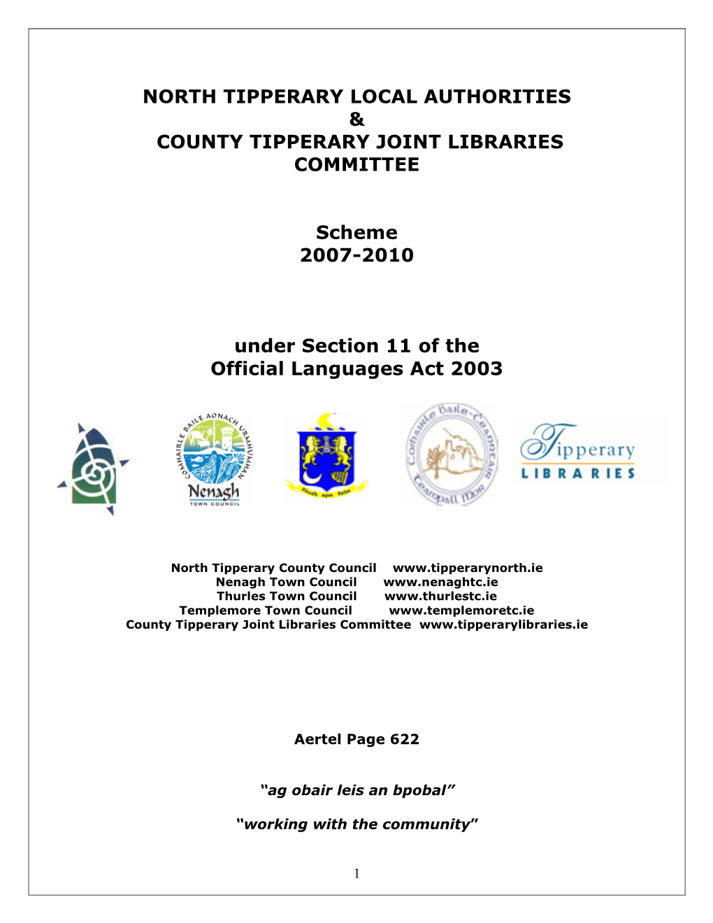 North Tipperary Local Authorities & County