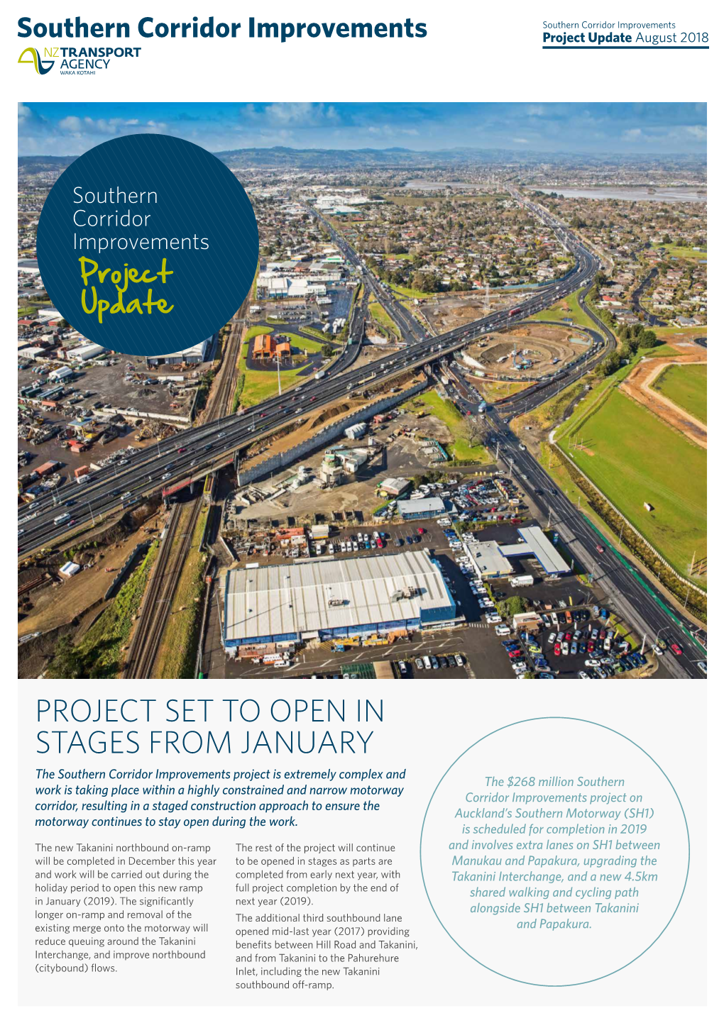 Attachment NZTA Project Update August 2018