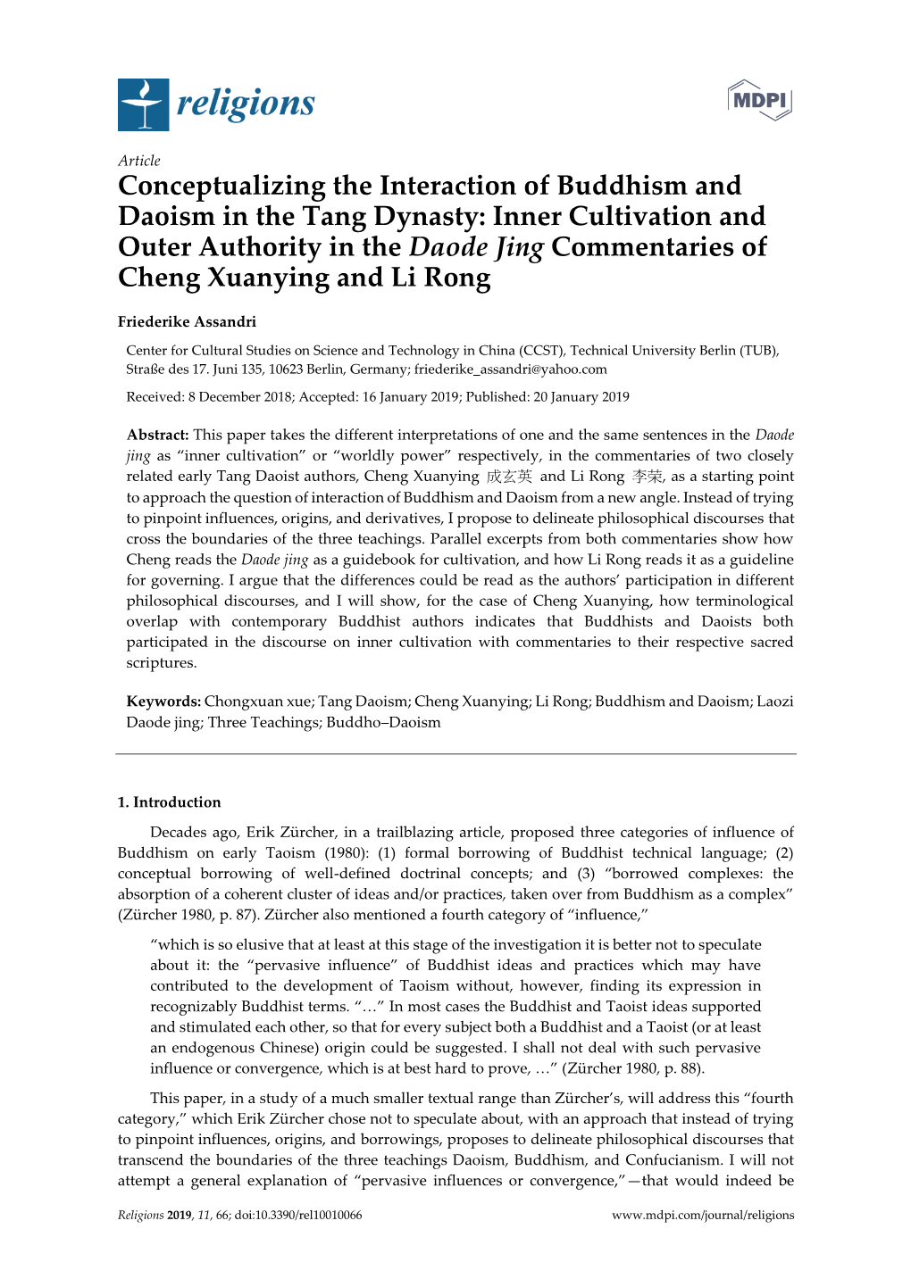 Conceptualizing the Interaction of Buddhism and Daoism In