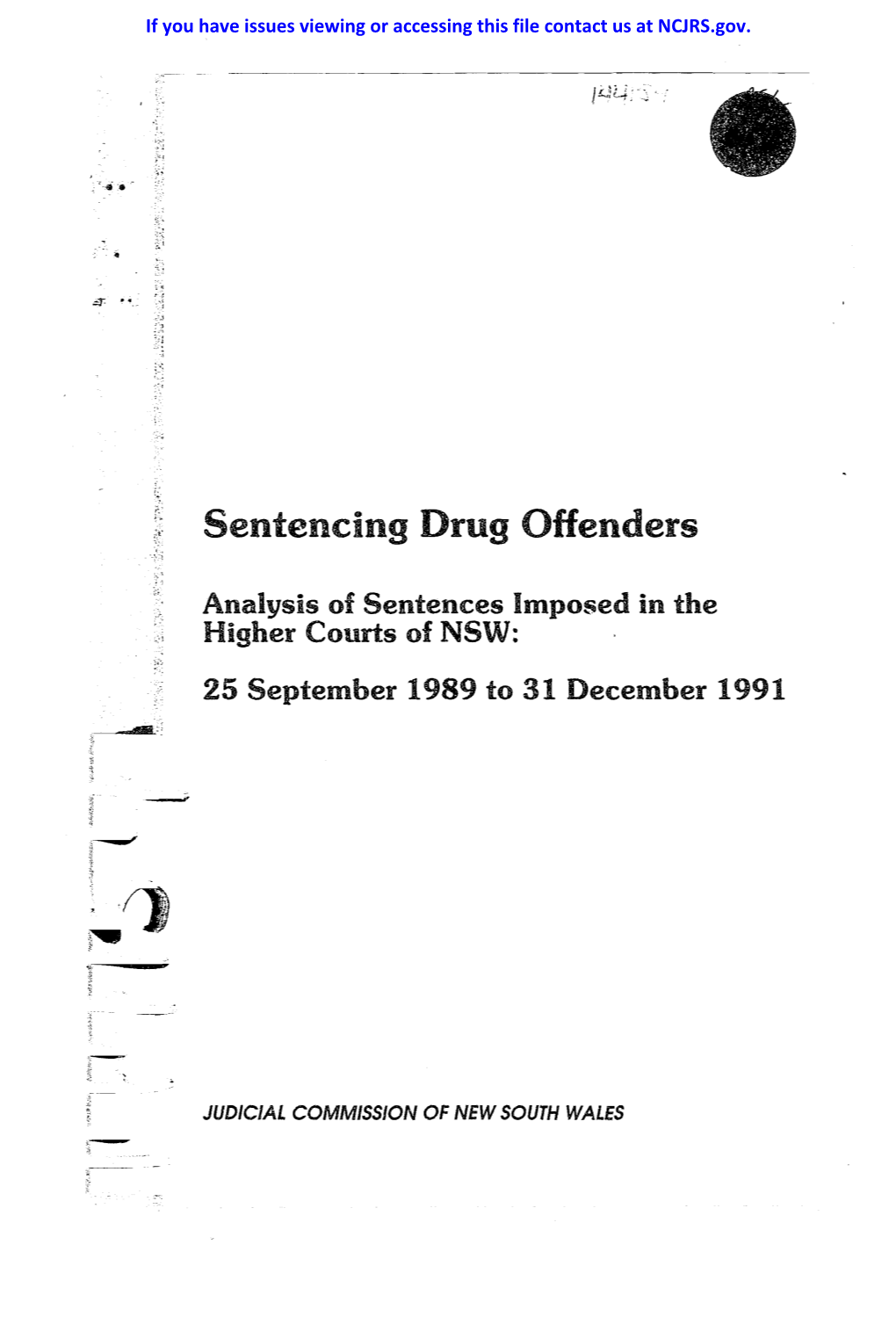 Sentencing Drug Offenders