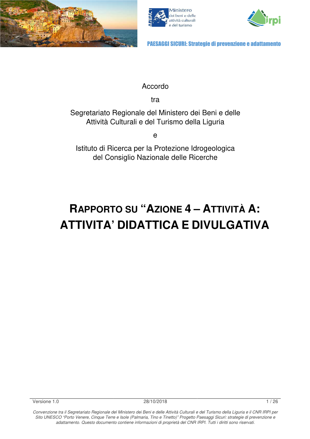 Azione 4-Attività B-Paesaggisicuri