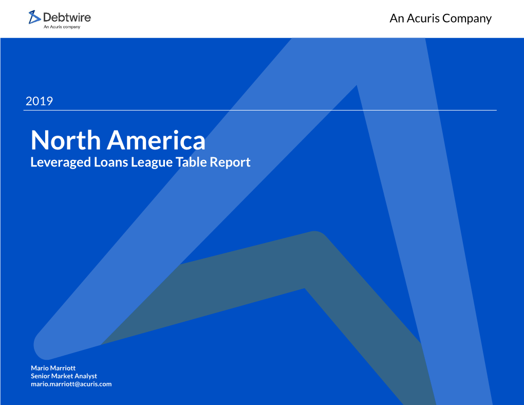 North America Leveraged Loans League Table Report