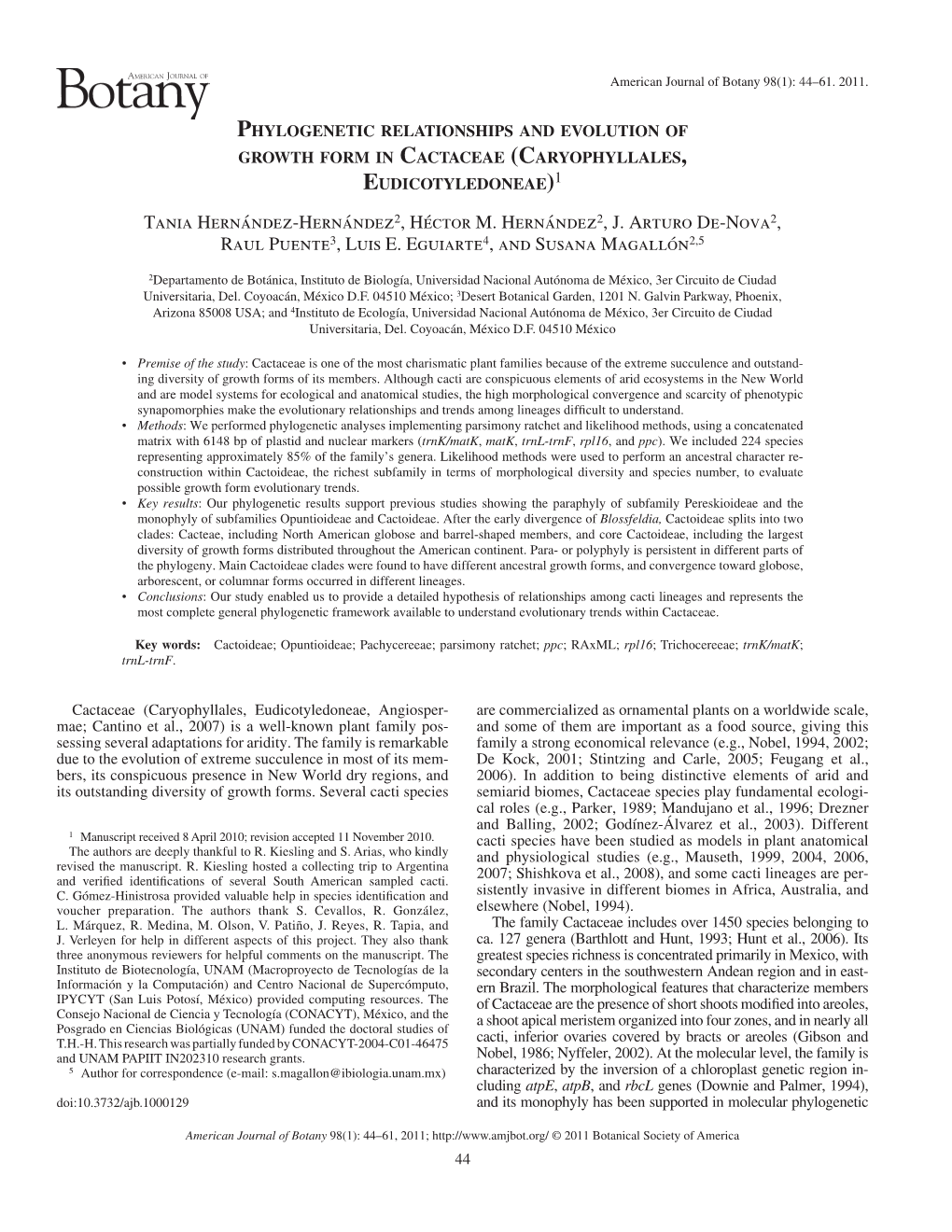 Phylogenetic Relationships and Evolution Of