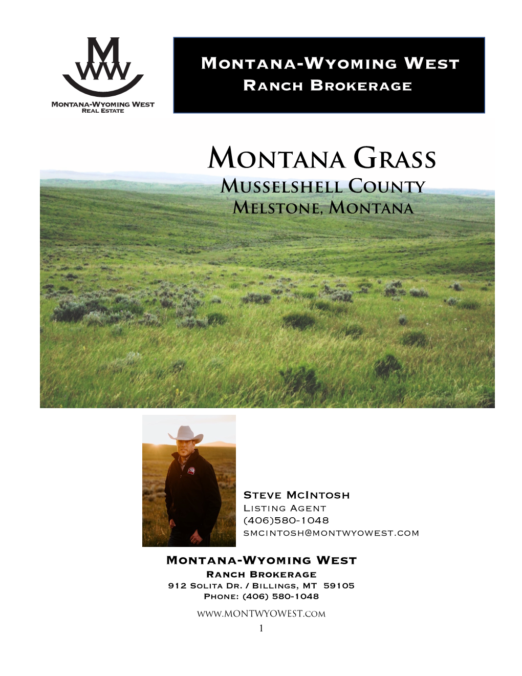Montana Grass Musselshell County Melstone, Montana