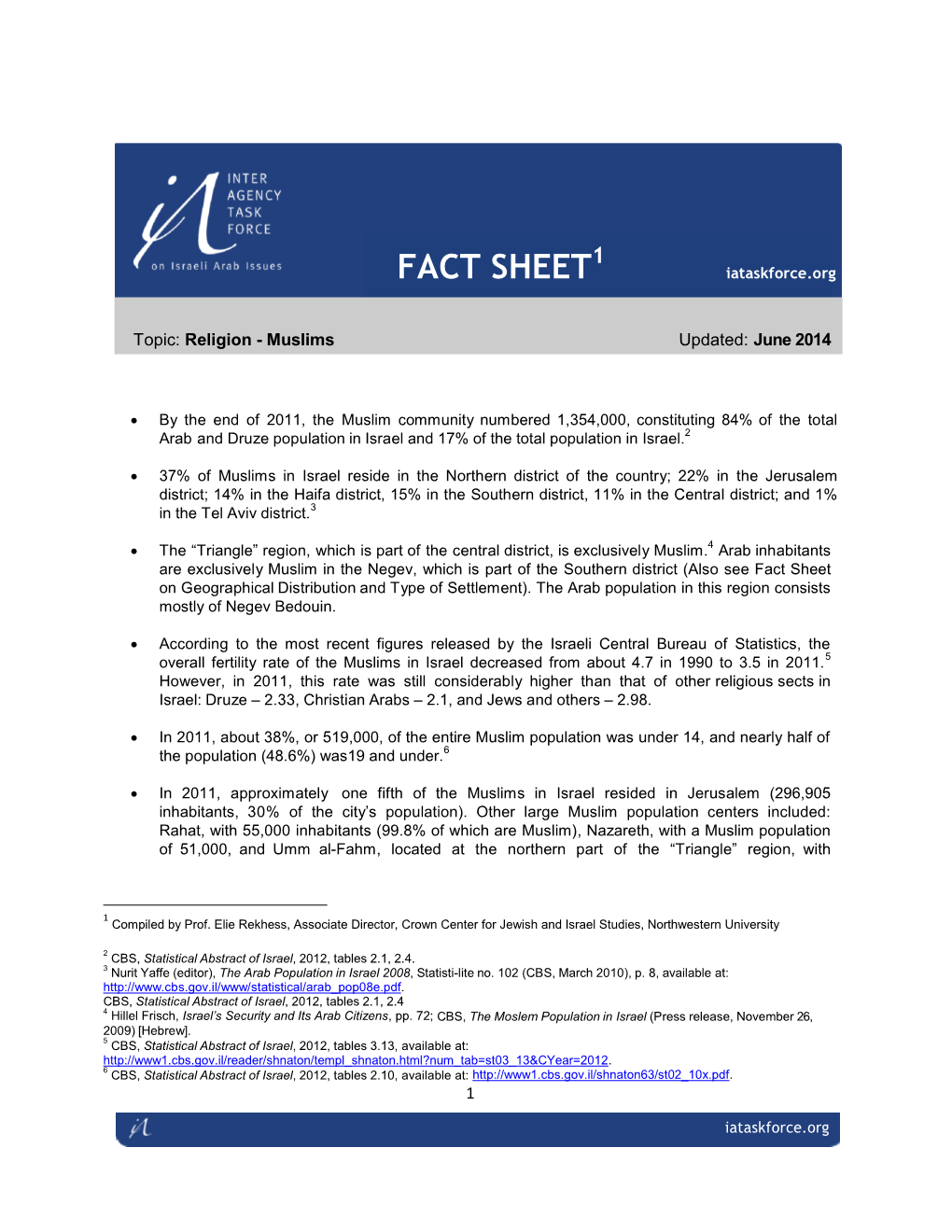 IATF Fact Sheet: Religion