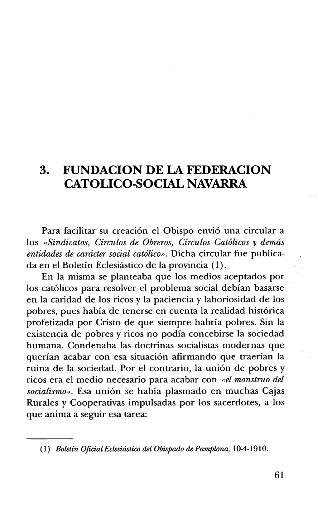 3. Fundacion De La Federacion Catolico-Social Navarra