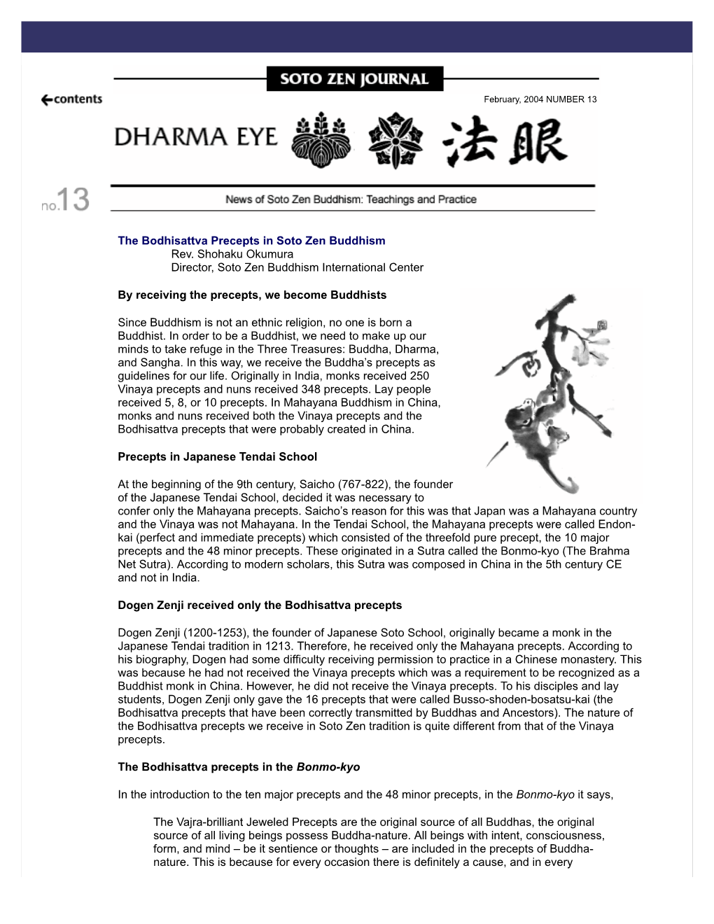 The Bodhisattva Precepts in Soto Zen-Shohaku Okumura