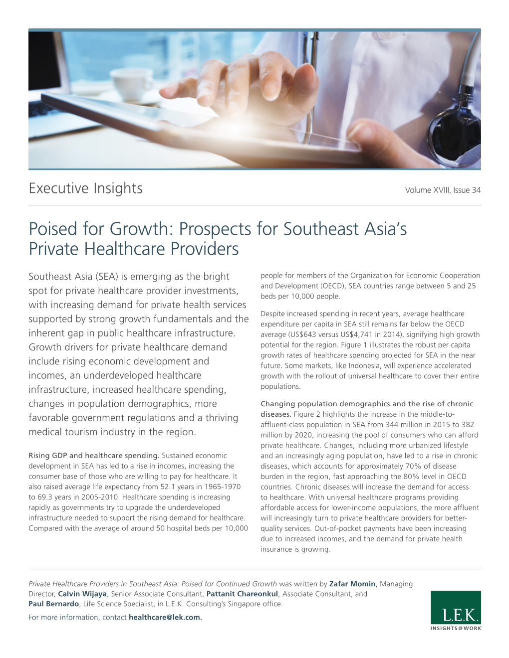 Prospects for Southeast Asia's (SEA) Hospital And