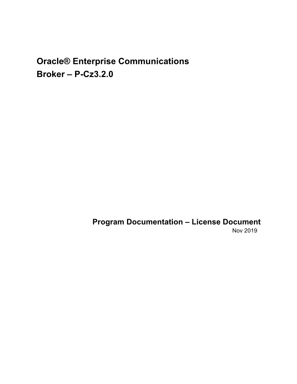 Oracle® Enterprise Communications Broker – P-Cz3.2.0