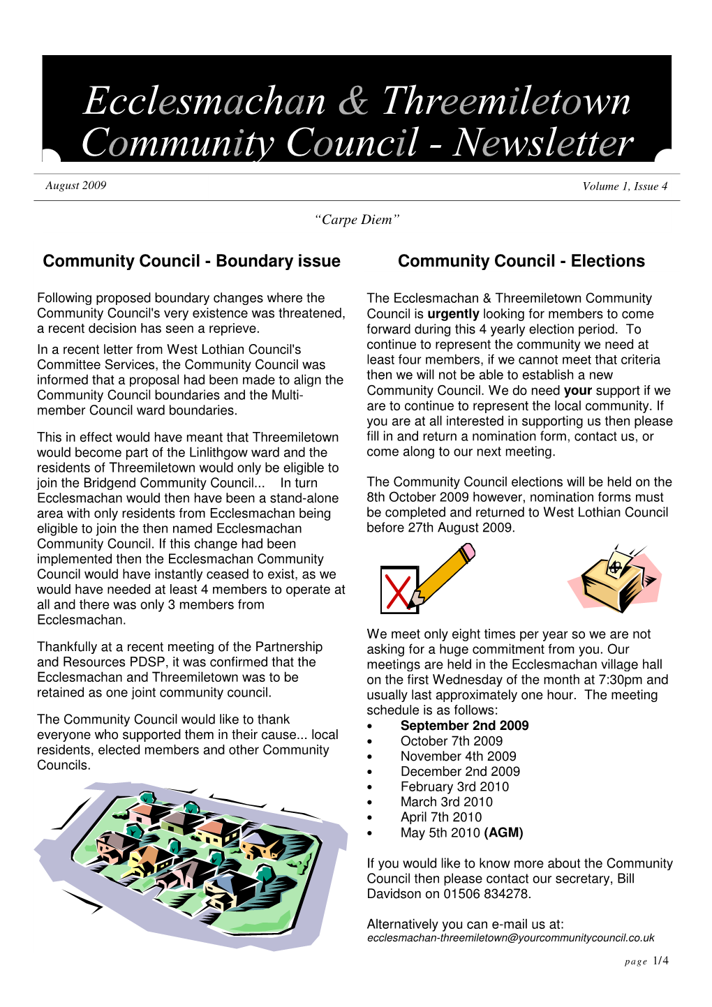 Boundary Issue Community Council - Elections