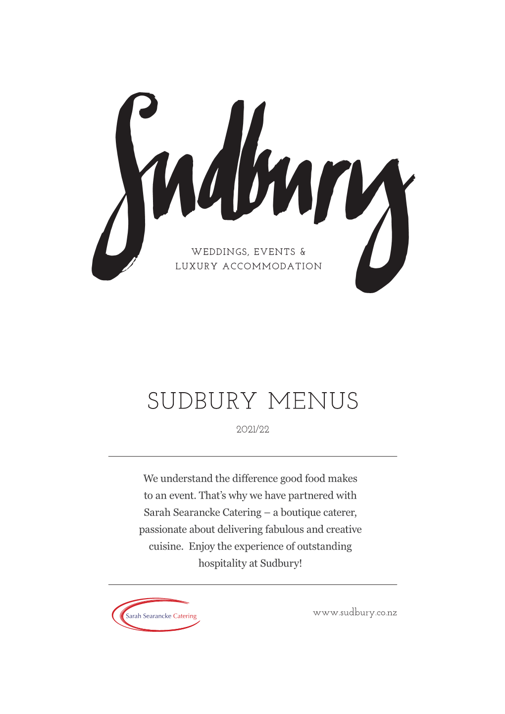 Sudbury Menus 2021/22