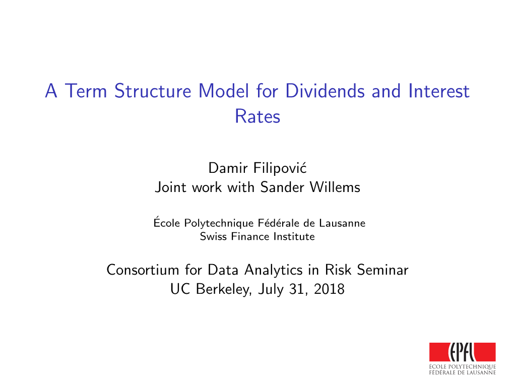 A Term Structure Model for Dividends and Interest Rates