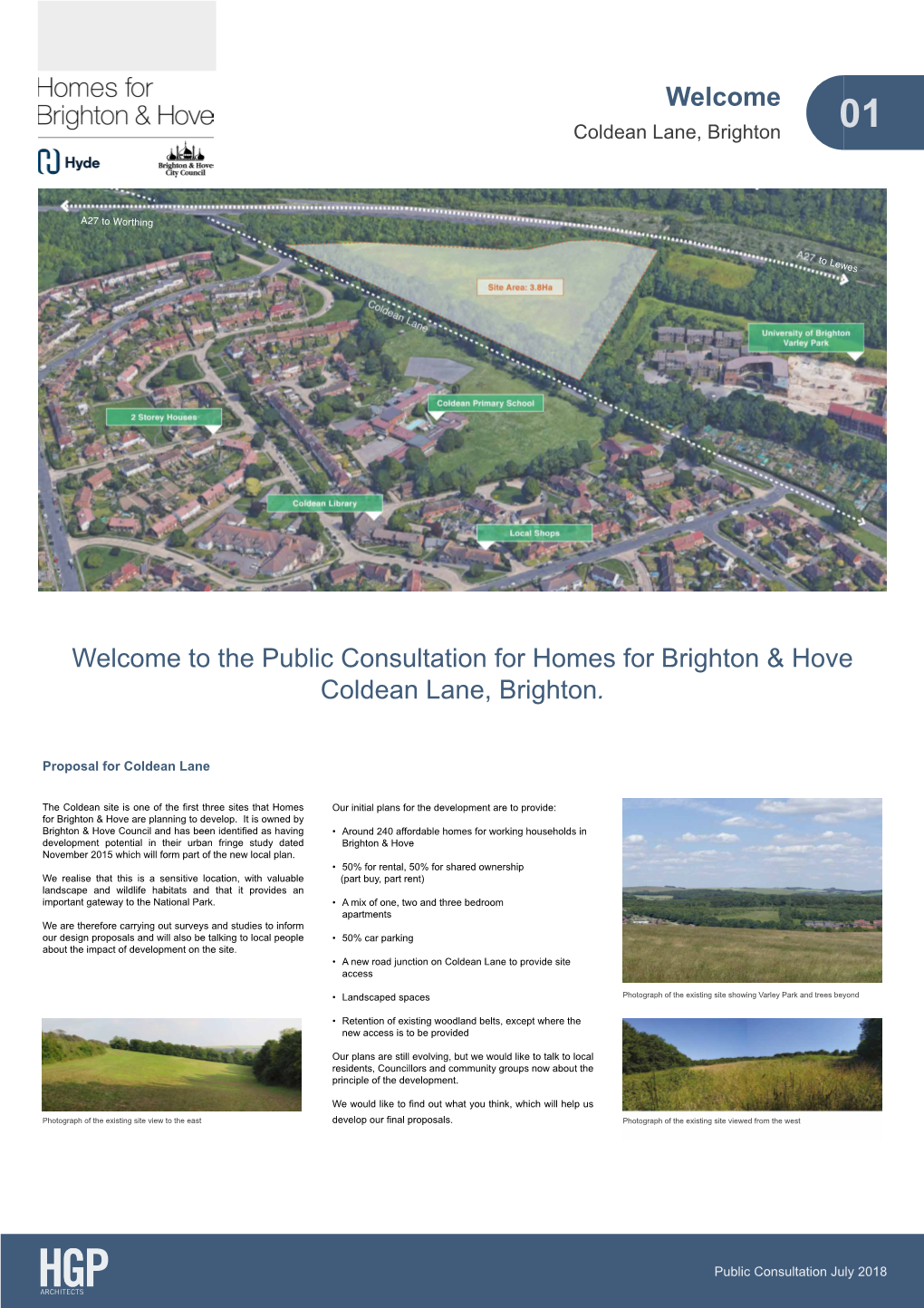 Welcome to the Public Consultation for Homes for Brighton & Hove Coldean Lane, Brighton