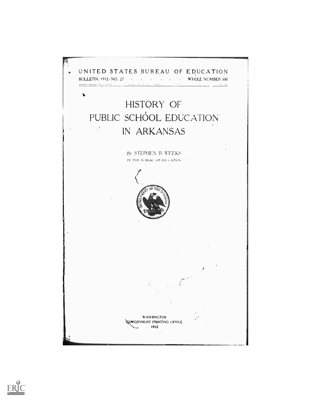 History of Public School Education in Arkansas