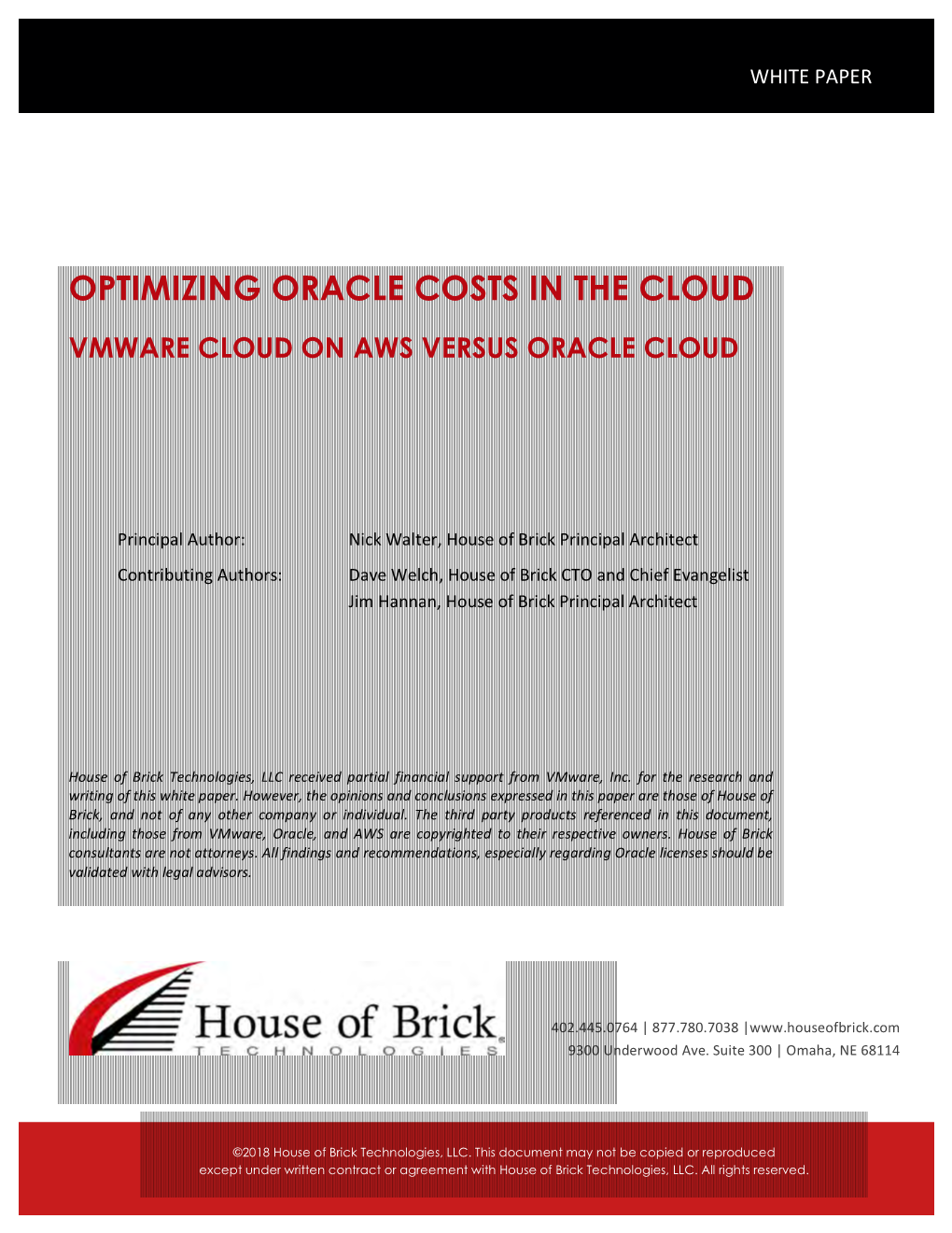 Optimizing Oracle Costs in the Cloud – Vmware Cloud on AWS Versus