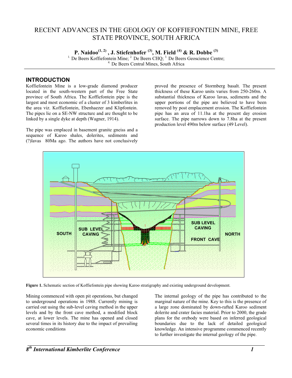 Recent Advances in the Geology of Koffiefontein Mine, Free State Province, South Africa