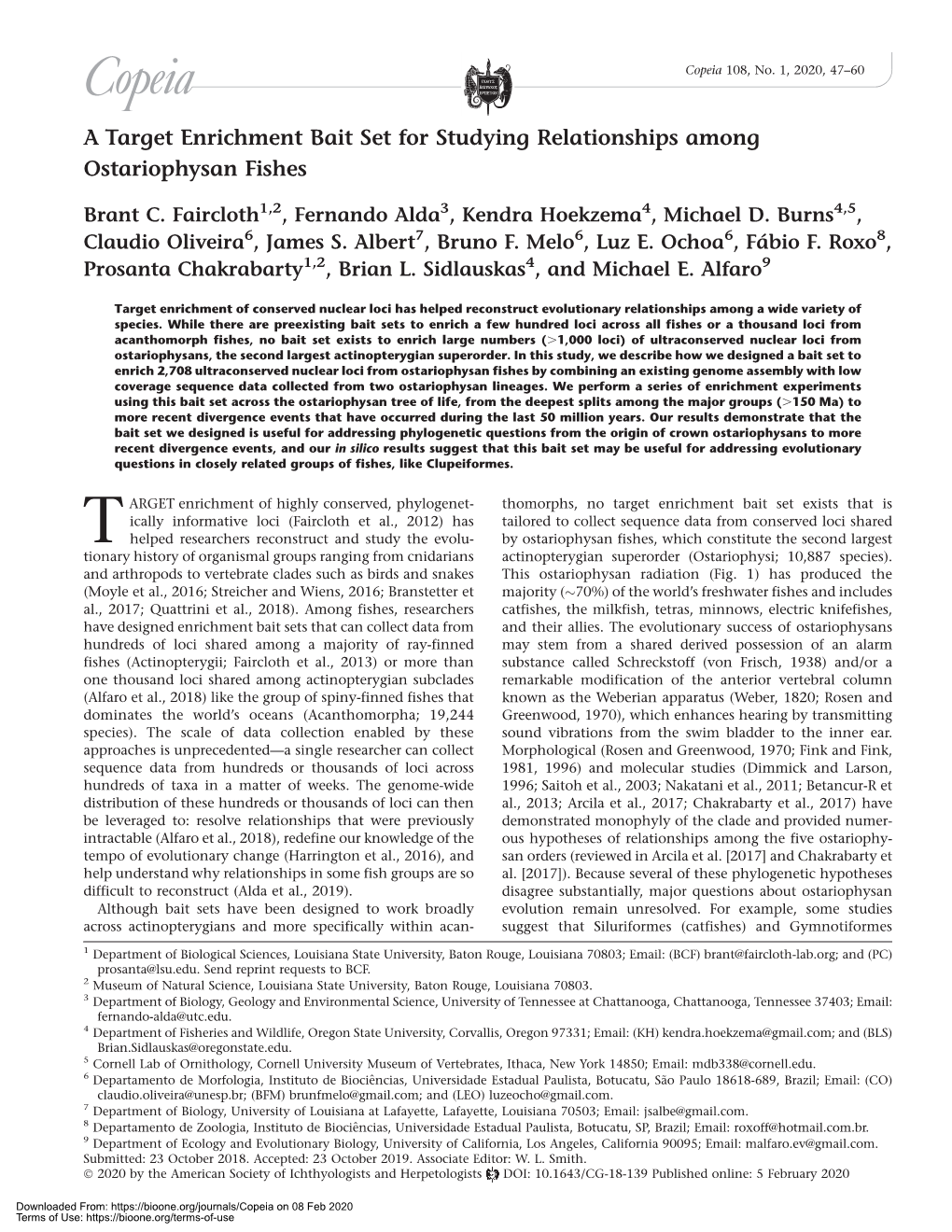 Faircloth-Et-Al-2020-Copeia.Pdf