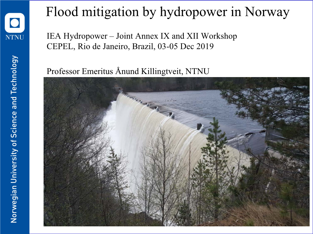 Flood Mitigation by Hydropower in Norway