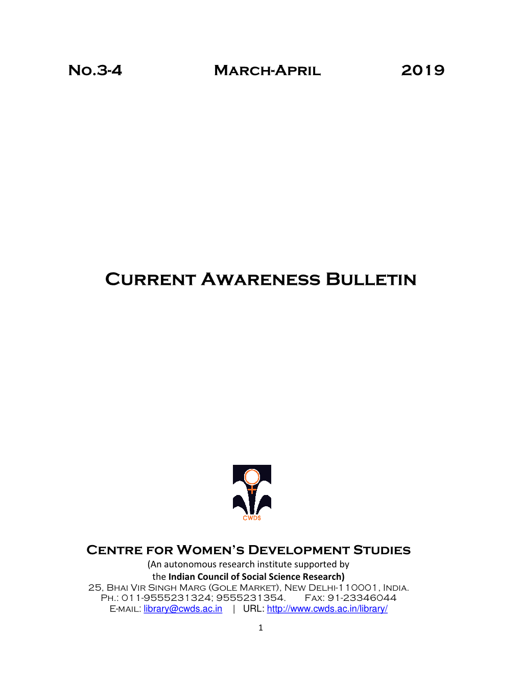 Current Awareness Bulletin