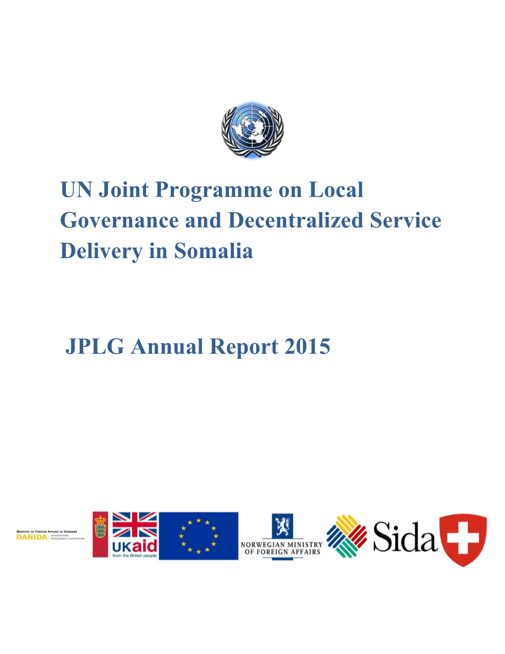 UN Joint Programme on Local Governance and Decentralized Service Delivery in Somalia