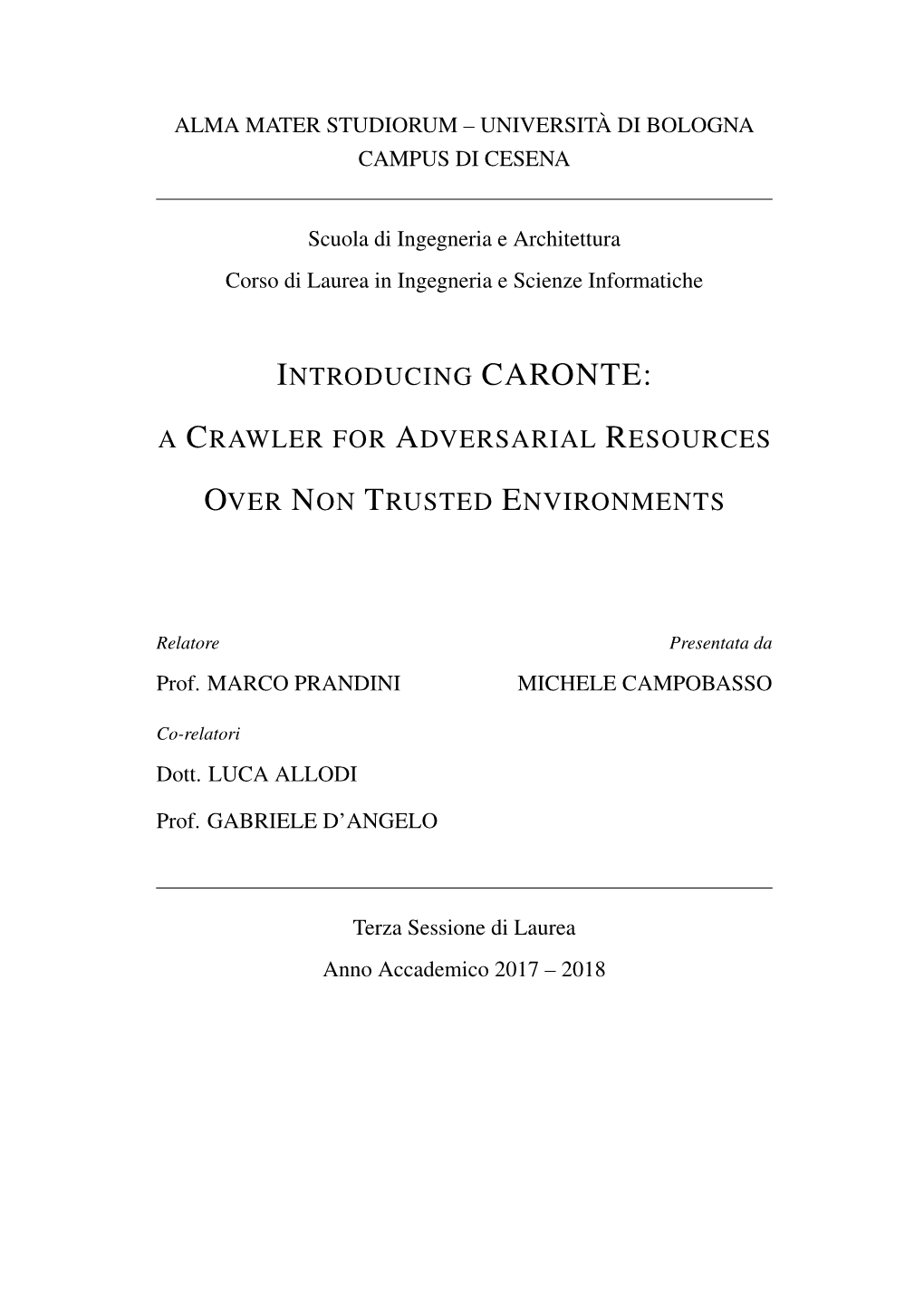 Introducing Caronte
