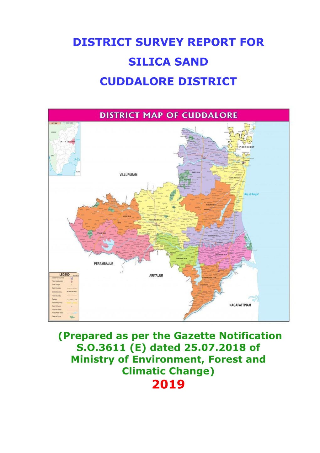 District Survey Report for Silica Sand Cuddalore District