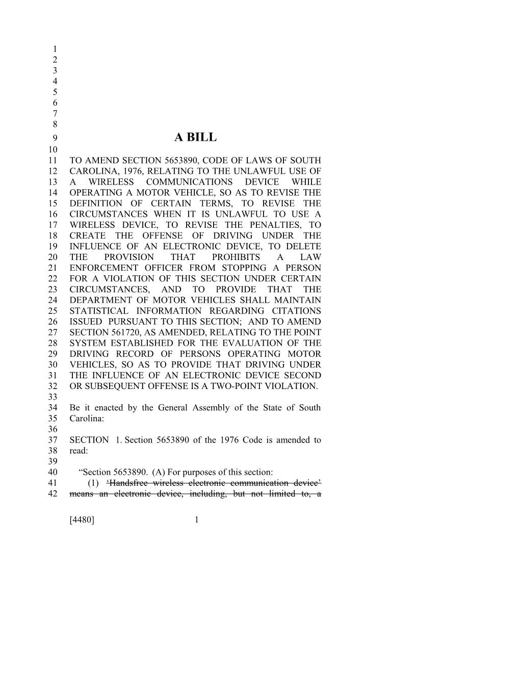 2017-2018 Bill 4480 Text of Previous Version (Dec. 13, 2017) - South Carolina Legislature Online