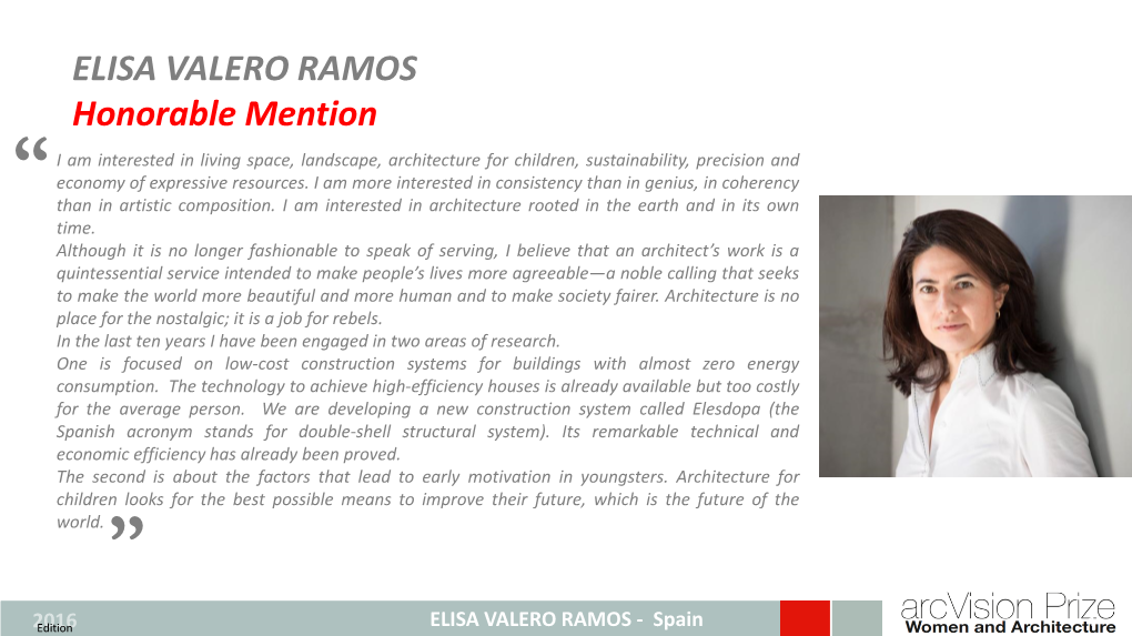 ELISA VALERO RAMOS Honorable Mention