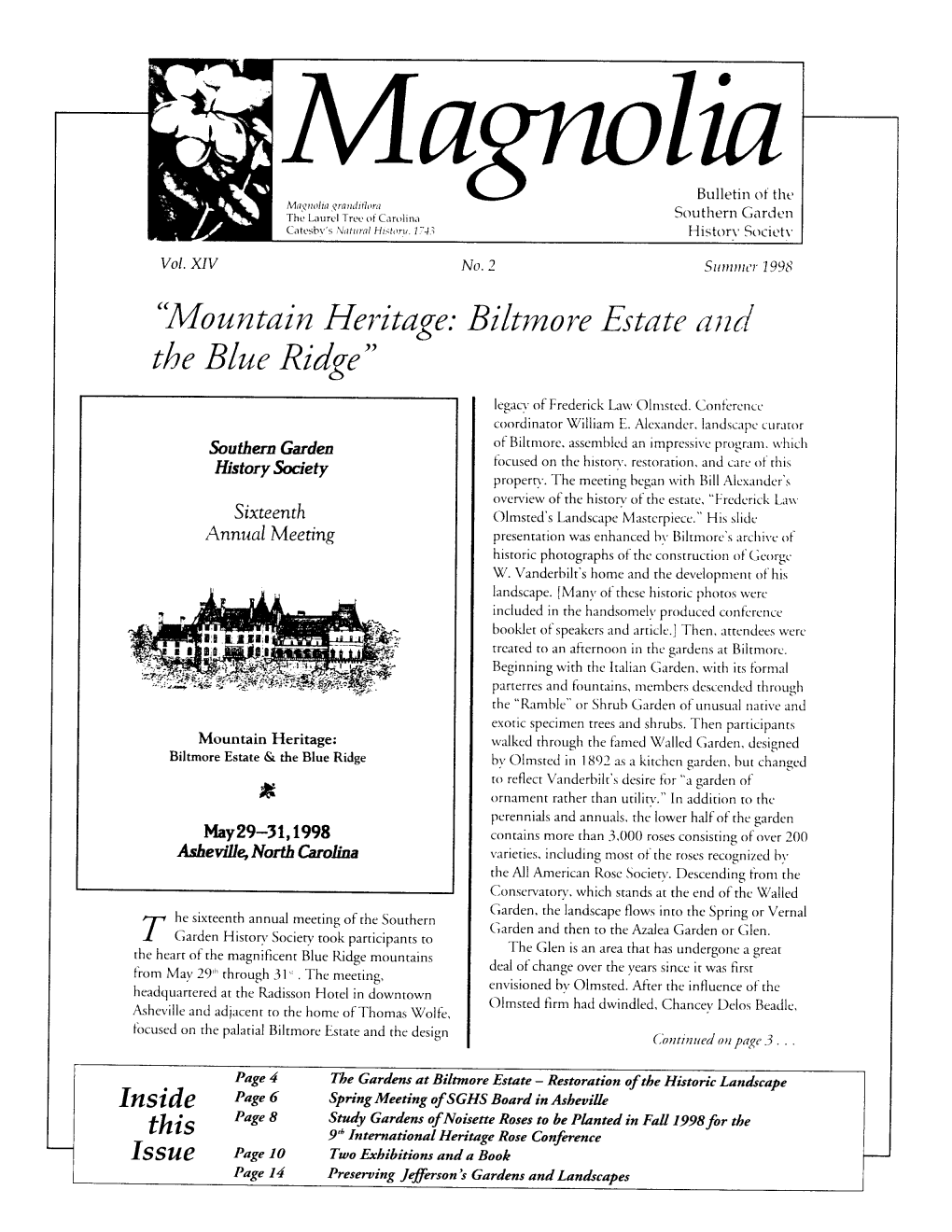 "Mountain Heritage: Biltmore Estate and the Blue Ridge"