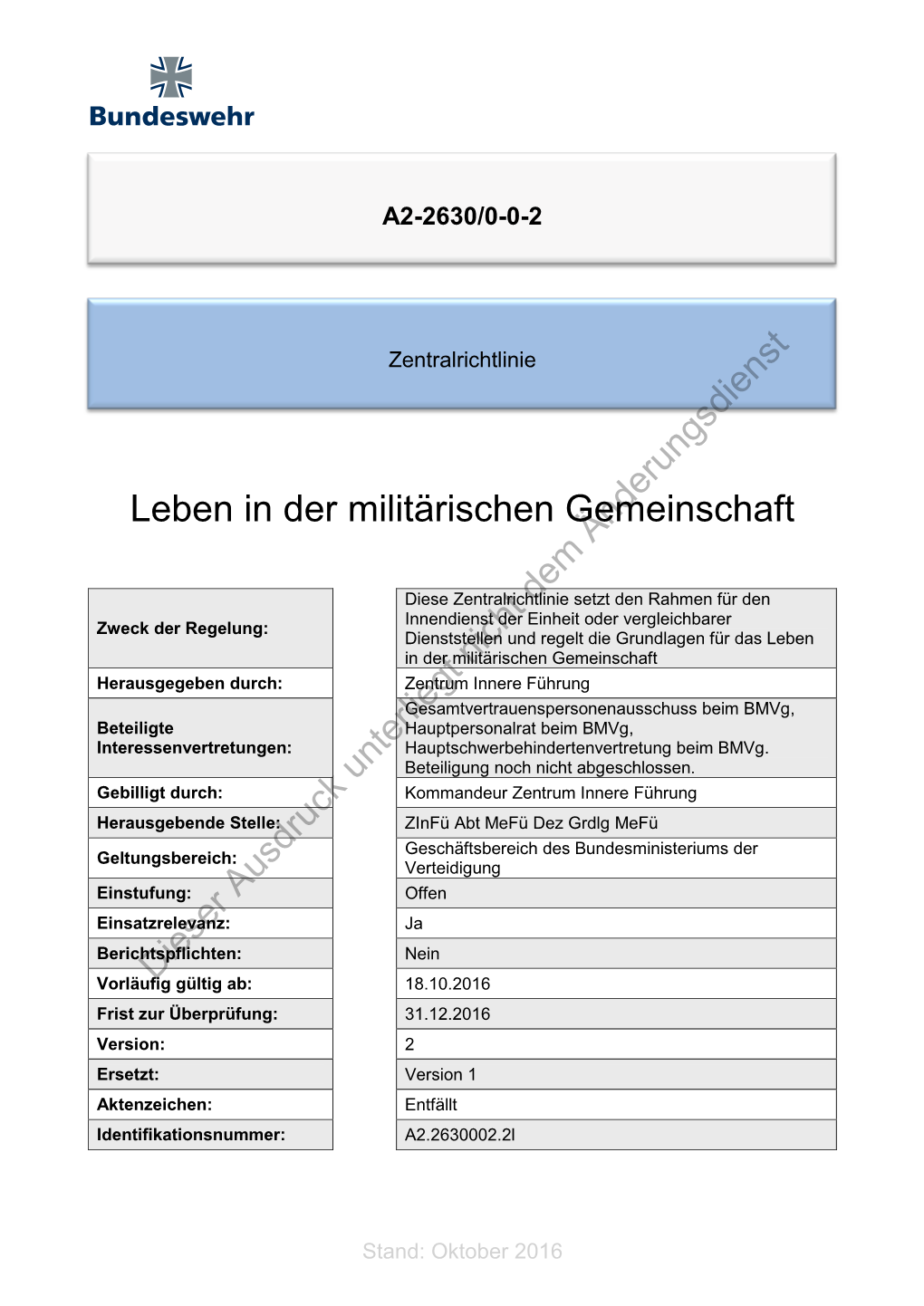 Leben in Der Militärischen Gemeinschaft