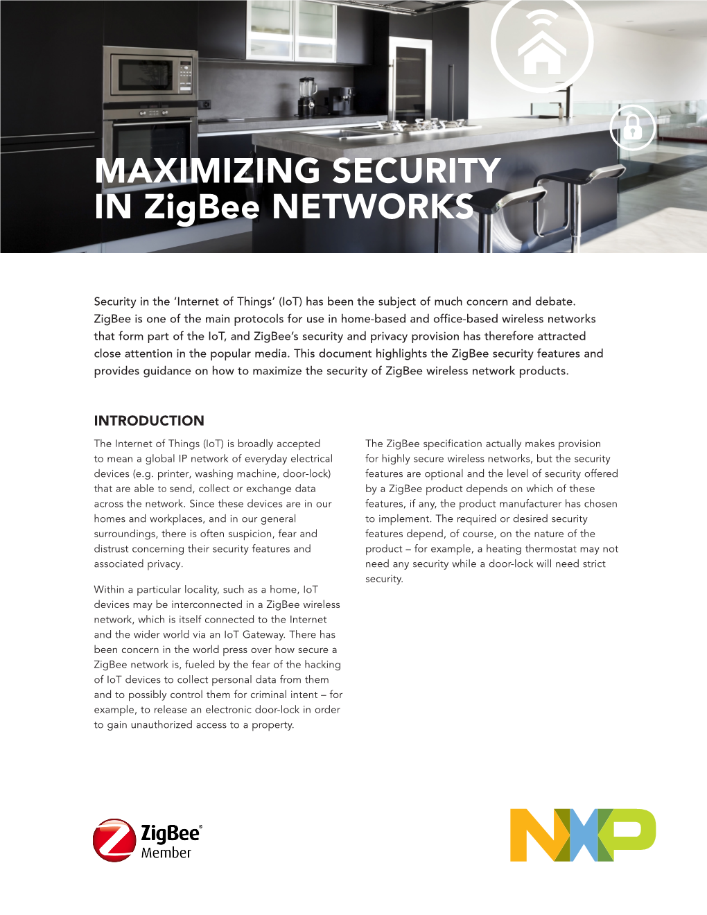 MAXIMIZING SECURITY in Zigbee NETWORKS