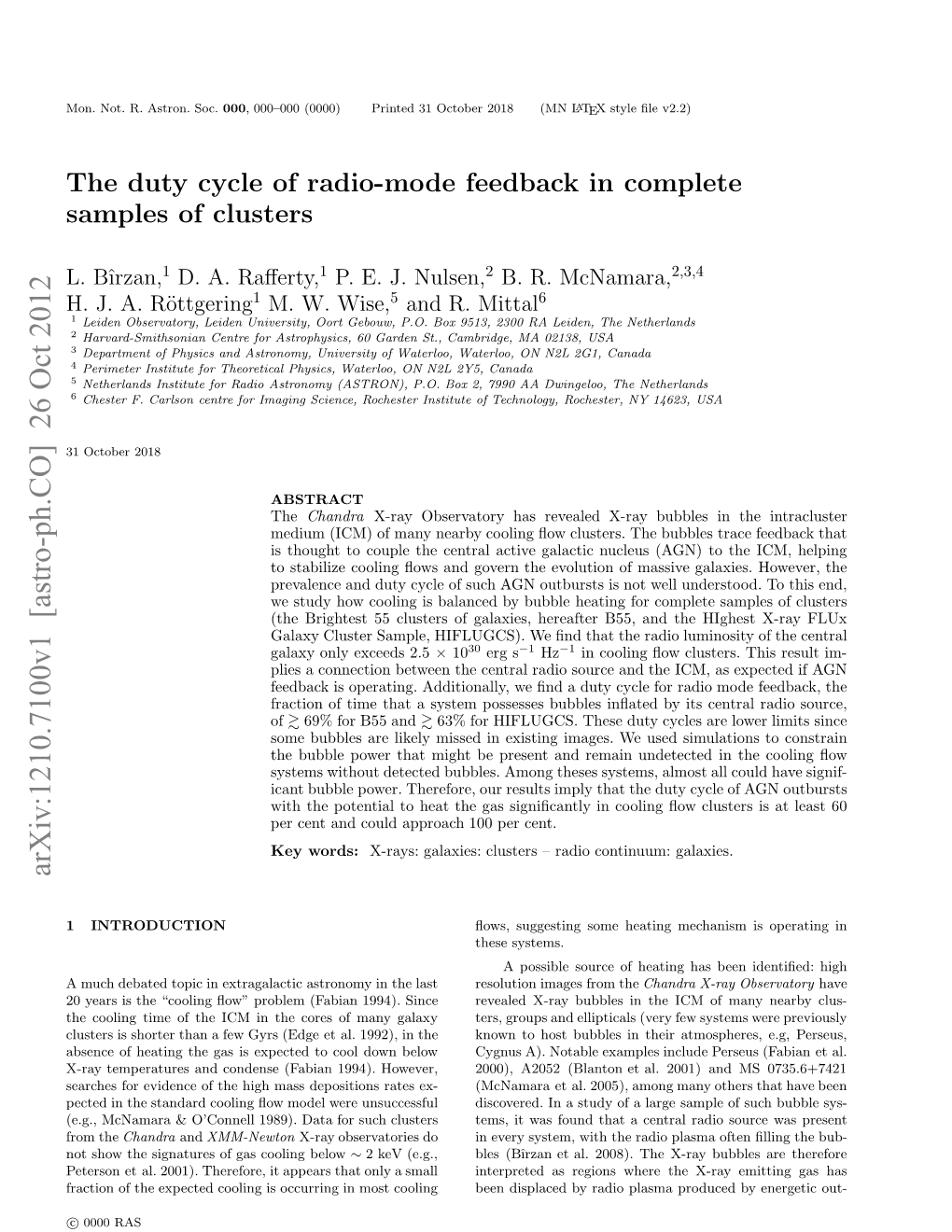 The Duty Cycle of Radio-Mode Feedback in Complete Samples Of