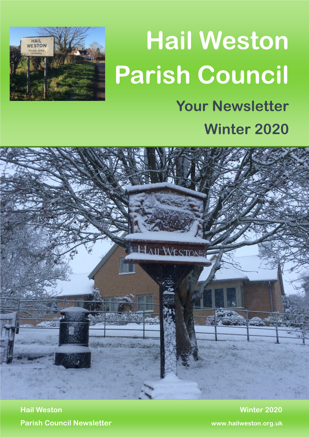 Hail Weston Parish Council Your Newsletter Winter 2020