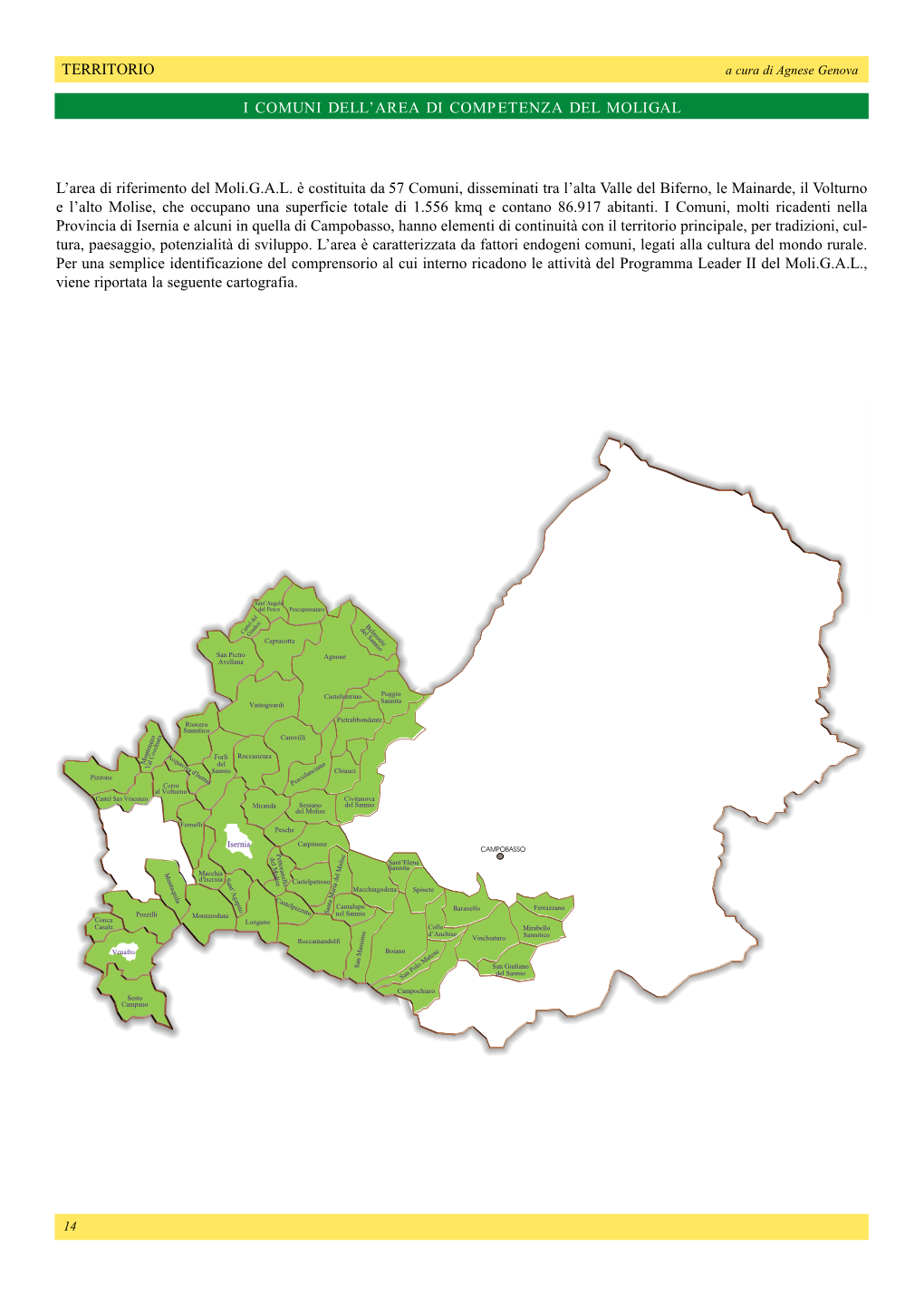 I Comuni Dell'area Di Competenza Del Moligal