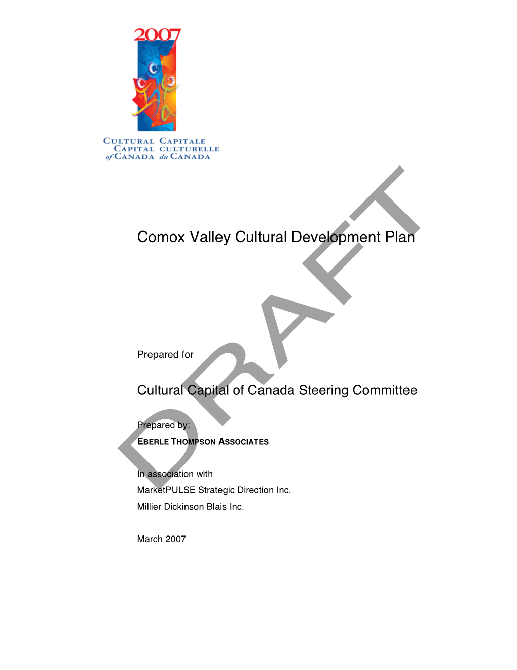 Comox Valley Cultural Development Plan