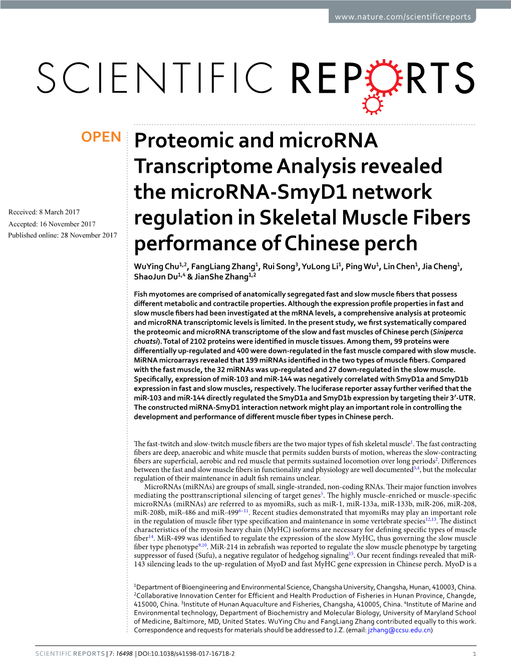 Proteomic and Microrna Transcriptome Analysis Revealed