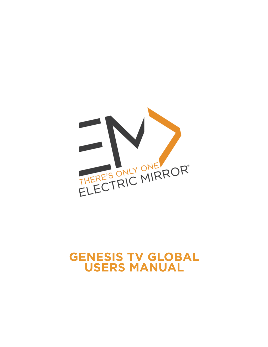 Genesis Tv Global Users Manual Table of Contents